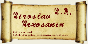 Miroslav Mrmošanin vizit kartica